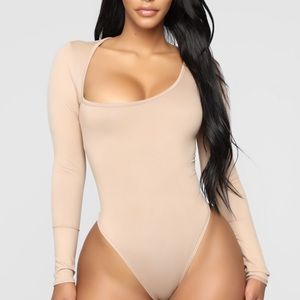 UNBALANCED MOCHA BODYSUIT